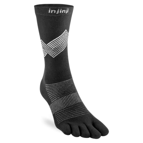 Injinji Run Lightweight Crew Calzini, nero, Large