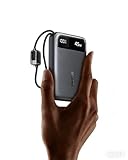 Baseus 20000mAh Compact Portable Charger 45W, CCC Certified Power Bank Built-in USB-C Cables, Travel Essential PD Fast Charging Battery Pack for iPhone 17/16 Series Galaxy S25/S24 Ultra Google iPad