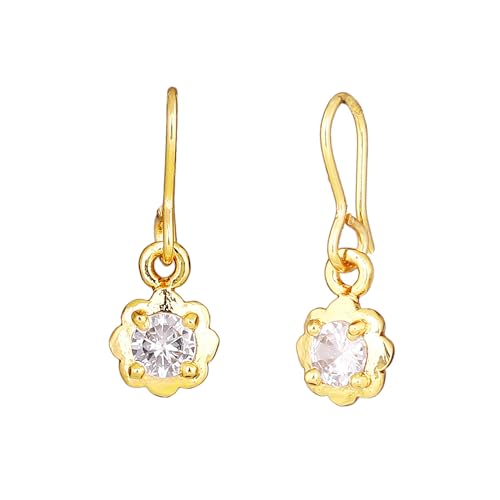 Fish Hook Drop Earrings with Crystal for Women-AD-070/708 ER