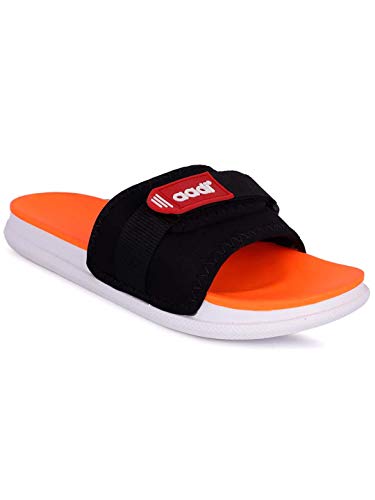 Image of AADI Men's Synthetic Leather Daily Use Casual Sliders /Flip Flop & Slippers