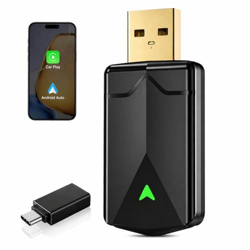 ZOUHOE Wireless CarPlay Adapter– Android Auto Wireless Adapter, 5.8GHz Wi-Fi Plug & Play,Mini and...