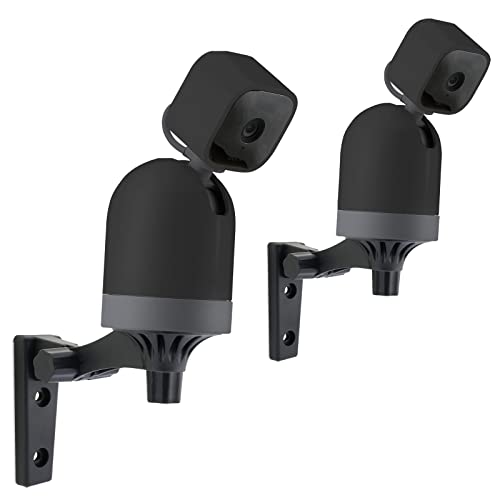 2-Pack Wall Mount Compatible for Blink Mini Pan-Tilt Mount for Ceiling Black Mounting Kit 180 Degree Adjustable