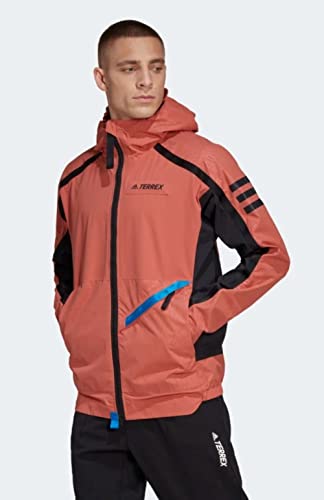 Adidas Men's Terrex Utilitas Rain Jacket, Magic Earth/Magic Earth/Black