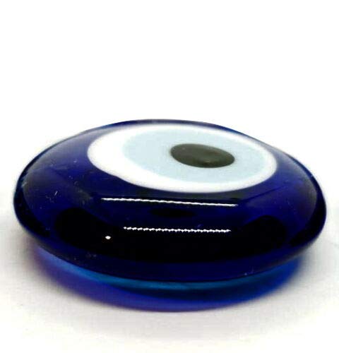 12 Perline Vetro Evil Eye Nazar Boncuk - Blu, 3x3.5cm, Per DIY Gioielli E Decorazioni - Foto 5