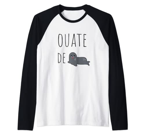 Guata de Foque WTF expresión divertida Camiseta Manga Raglan