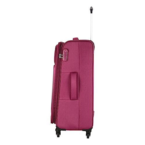 Image of American Tourister SOUTHSIDE LITE 81 cms Polyester Softsided Large Check-in Luggage | Suitcase | Trolley Bag, Magenta