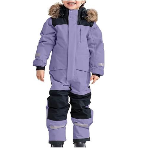Unisex Kinder Skioverall Mit Kapuze Schneeanzug Wasserdicht...