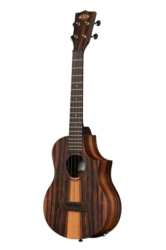 Kala Amara Tri-Top Tenor Ukulele with Cutaway & EQ – Gift, Striking Wood Design, Electric-Acoustic, Rich Tone, 4-String Ukulele - Image 2