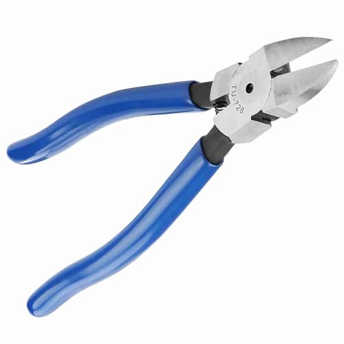 TU-728 8inch Steel Wire Cutter Cable Cutting Nippers Diagonal Pliers Tool with Comfortable Handle, High Hardness, Suitable for Various Cables, Easy to Carry