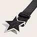 Ekoama Punk Charm Youth Belt Adjustable PU Leather Waistband Unisex Fashion Accessory for Casual Streetwear Outfits