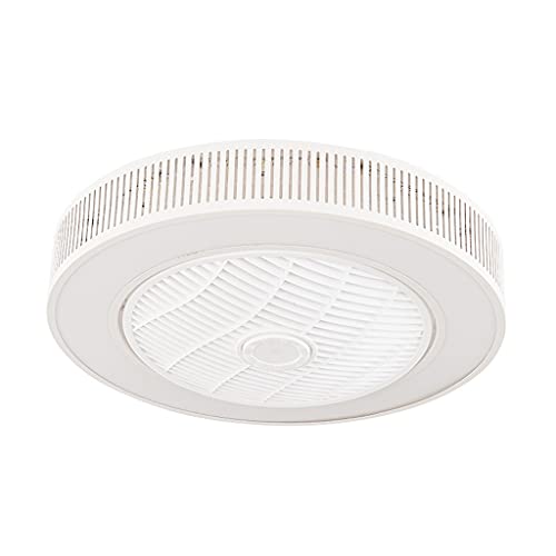 Ventilador de techo de 22'' con aspas empotradas, ventilador de techo con luz, ventilador de techo de perfil bajo para interiores de 3 velocidades, control remoto LED con 3 cambios de color para sal
