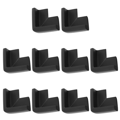 Mikikit Protectores de Esquinas para Bebés 10 Piezas Negro Protección Segura para Bordes de Muebles Material Resistente y Fácil de Limpiar Adecuado para Uso Hogar y Guarderías