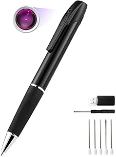 KAMREA Spy camera, HD 1080P Mini Hidden Pen Camera, Video Recorder, Portable Pocket Camera for Class, Business, Conference and Security (Black)