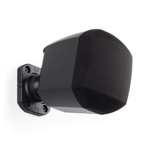 Image of Mini Cube 3 inch Swivel Speaker - 40W Each (Amp Needed), 8 Ohm, Wired, Wall Mountable with Bracket, High-Volume Surround Sound for Home Theatre, Office, Restaurant, Retail - Black