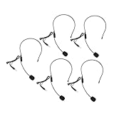 Hoement 5 Stück Teiliges Headset Mikrofon mit Flexiblem Kopfstück Kabelgebundenes Sprachverstärker Mikrofon für Lehrer Multifunktionales Kopfbügelmikrofon Praktische und Kompakte Bauweise