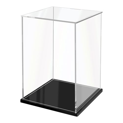 JUJOMAT Schaukasten Acryl Staubdichte Ausstellungsvitrine Klare Vitrine Display Box Selbstmontierbare Acryl Vitrine für Action Figuren Sammlerstücke Modellautos 20*20*30cm