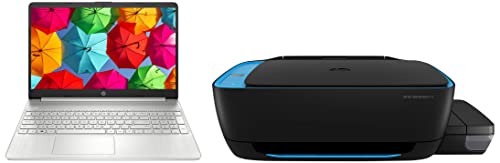 Image of HP 15s,11th Gen Intel Core i3-1115G4 8GB RAM /512GB SSD 15.6-inch & Ink Tank 419 Wi-Fi Color Printer with 1 Additional Black Ink Bottle in The Box; Print, Scan & Copy for Home /Office