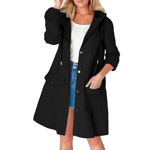 Trench Grande Taille Femme Long Manteau Pluie Veste Quotidienne