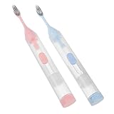 SKISUNO Mini cepillo de dientes de viaje (2 unidades): cepillo de dientes plegable suave con contenedor y estuche para pasta de integrados, portátil plegable para acampar y hacer mochileros.