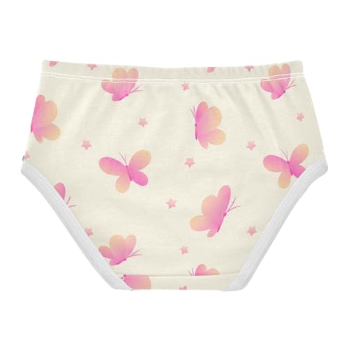 Pink Peach Gradient Butterflies Beige Girls Underwear Toddler 2t Cotton Little Girl Panties Bright Briefs Underpants2