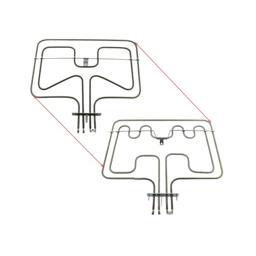 Jcspares® - Resistenza Doppia Superiore Grill 100 + 1700 Watt Per Forno Cucina Compatibile Con Rex Electrolux Ed Ulteriori