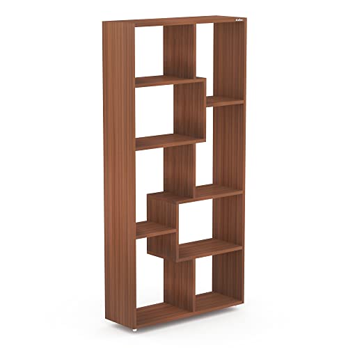 Image of Anikaa Petra Engineered Wood Bookshelf Storage /Book Cabinet /Book Rack, 6 Shelves (Walnut)