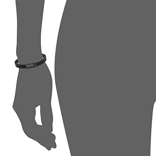 Geoffrey Beene Men's Genuine Pebbled Leather Bracelet with Stainless Steel Closure4