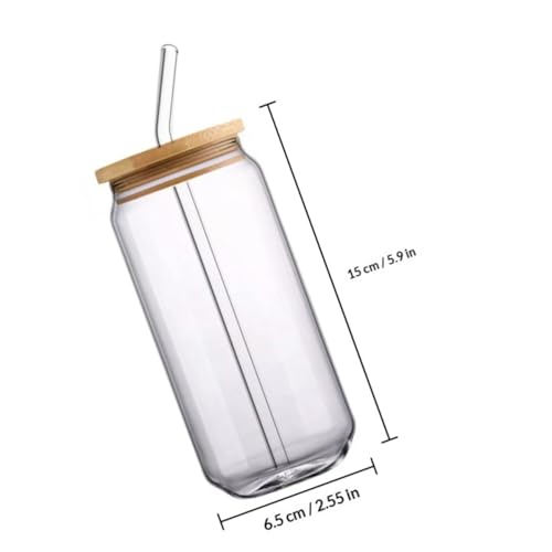 Vasos de vidrio transparente Operitacx reutilizables de alta resistencia térmica 3
