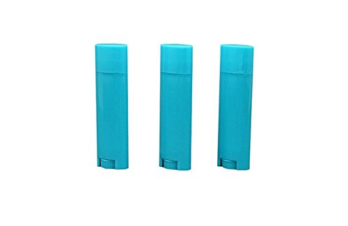 TOPWEL 4.5g Blue Empty Plastic Oval Lip Balm Tubes (30PCS)