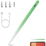 タッチペン 【全機種対応 急速充電】 2025業界新登場 スタイラスペン 超高精度 極細 stylus pencil 互換ペン 誤ON/OFF防止/電量表示/磁気吸着機能対応 軽量 耐摩 耐久 iPad/iPhone/Android/スマホ/タブレット用ペンシル USB充電式「日本語取扱説明書付き」（ライトグリーン）