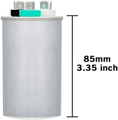 45/10 uF 45+10 MFD 370VAC or 440VAC Dual Run Start Round A/C Capacitor CBB65