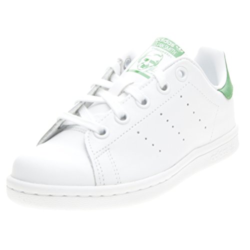 adidas Garçon Stan Smith Baskets, Blanc Footwear White Footwear White Green 0, 30 EU