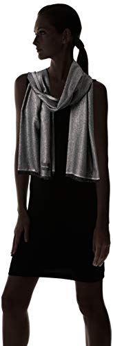 Calvin Klein Women's Lightweight Wrap Scarf, black solid, One Size3
