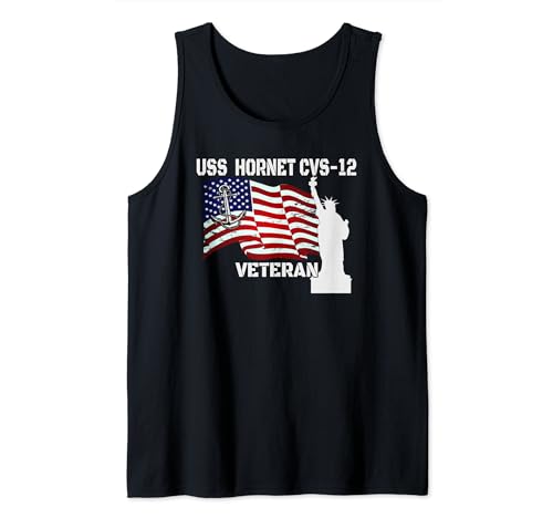 Aircraft Carrier USS Hornet CVS-12 Veterans Day Father's Day Tank Top