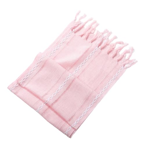 BinZyronic ポリエステル製テーブルランナー マクラメ編みタッセル ? 素朴なデザインで色あせしにくくしわになりにくい、ダイニングやウェディング装飾に適した汎用カバー