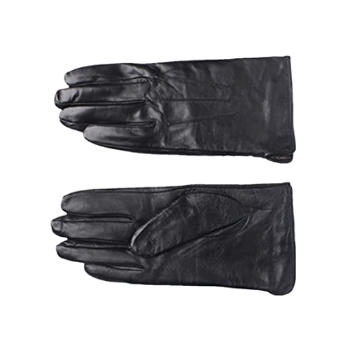 Guantes de cuero genuino calientes gruesos del invierno para hombres