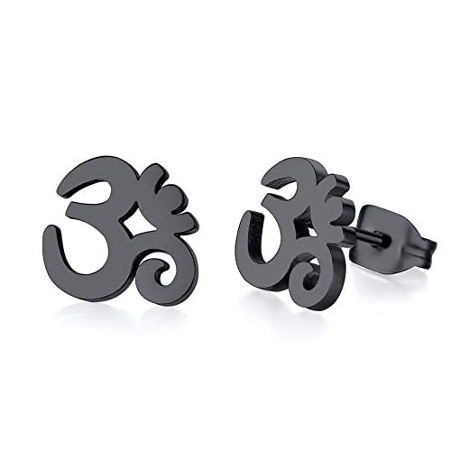 Stainless Steel Buddha Symbol Stud Earrings