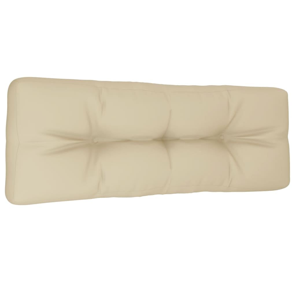 Solivagant Coussin de Palette Beige 120x40x12 cm Tissu,(2.25 KG)