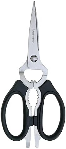 Messermeister 8-Inch Take-Apart Kitchen Scissors, Black - Include...