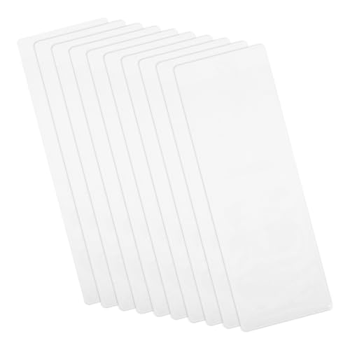 NUOLUX 10個 透明製ホール付きブックマークプロテクター 軽量で丈夫なオフィス用しおり収納カバー スリーブで美しくディスプレイ 整理可能