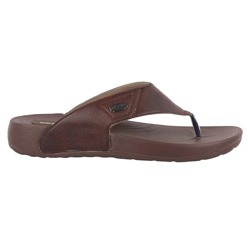 Image of WELCOME Soft Men's Slippers with Cushion FootBed for Adult | Comfortable & Light Weight | Stylish & Anti-Skid | Waterproof & Regular Flip Flops for Gents /Boys