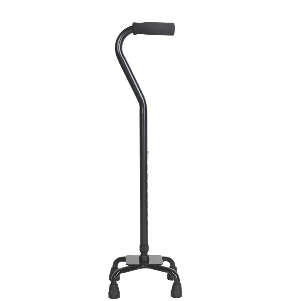 Bastone da passeggio ergonomico a quattro piedi DynaSun F307 ausilio per la deambulazione regolabile, stampelle con impugnatura morbida e imbottita per anziani, uomini e donne