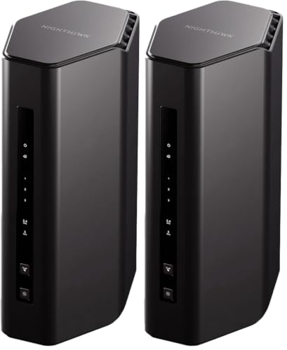 Image of NETGEAR Nighthawk Dual-Band WiFi 7 Router (RS140) - Router Only, BE5000 Wireless Speed (up to 5.0 Gbps) - Covers up to 2,250 sq. ft., 80 Devices - 2.5 Gig Internet Port - Free Expert Help (Pack of 2)