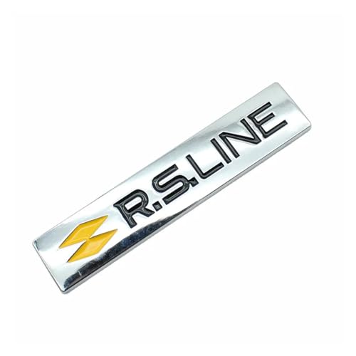 EKHNMTCM Autocollant de voiture RS Line Logo décalcomanies compatibles avec Logan Clio Kangoo 1 2 3 4 Captur Twingo Duster Kadjar Badge emblèmes pièces...