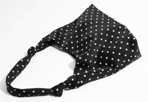 Women’s Polka Dot Bag Large Capacity Tote Handbag Chic Satchel Purse Travel Office Gym Knot Bag Trendy Hobo Shoulder Handbag4