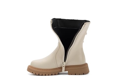 Girl's Waterproof Bowknot Mid Calf Side Zipper Winter Outdoor Boots for Toddler/Little Kid/Big Kid3