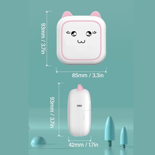 Mini-imprimante Bluetooth sans encre portable Pilipane haute résolution rose - 7