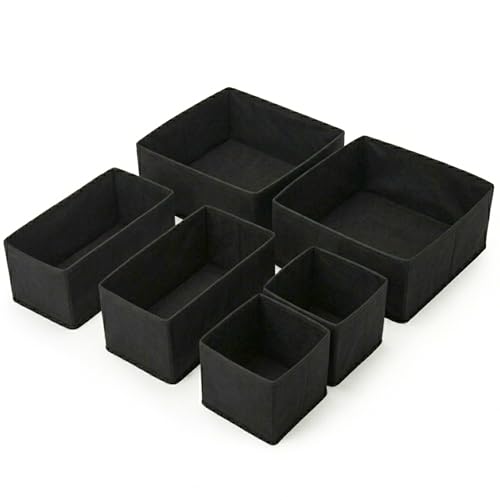 Image of Sopent 6 Pcs Foldable Wardrobe Organizer for Clothes (Black)