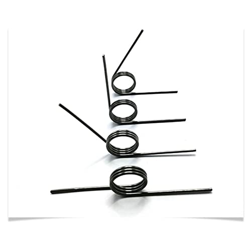 Bclla Zkenyao-Spring 65Mn Steel Helical Torsion Spring Wire Diameter 1.4mm Angle 60 90 120 180 Degrees, 5Pcs, More Durable (Length : 12.6mm(120 Degrees), Outer Diameter : 9.5mm)