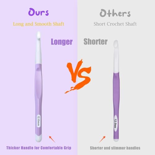 Image of Yarniss Large Ergonomic Crochet Hooks Set 8.0mm 10.0mm 12.0mm 15.0mm 20.0mm